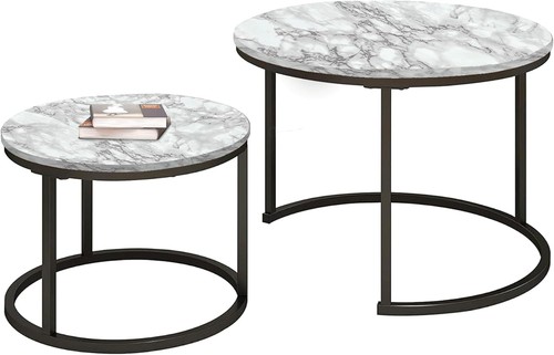 Round nesting coffee table set - round,