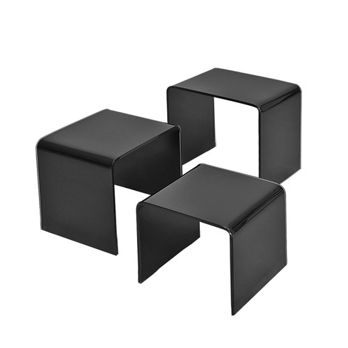 Nest tables set 3 glass - of,