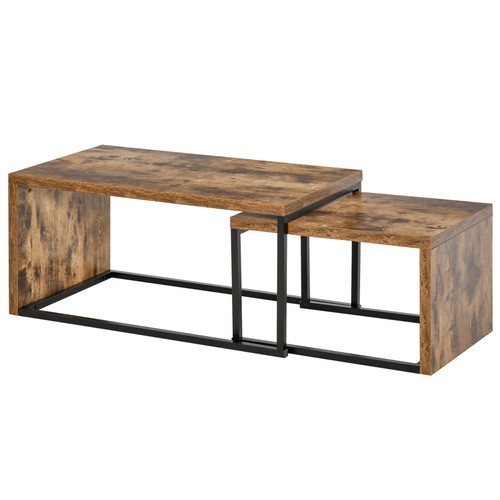 Homcom set nesting coffee - of, 2