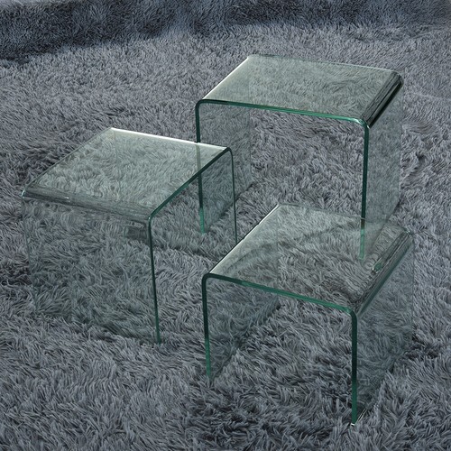Nest tables set 3 glass - nest,