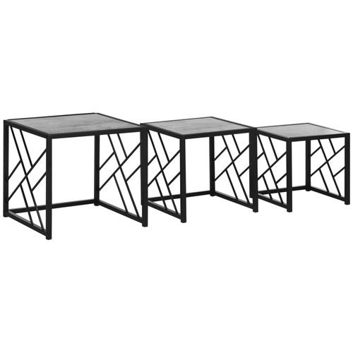 Homcom set nesting coffee - of, 3