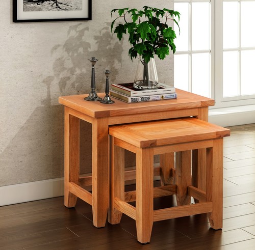 Nesting table large oak - nesting, table,