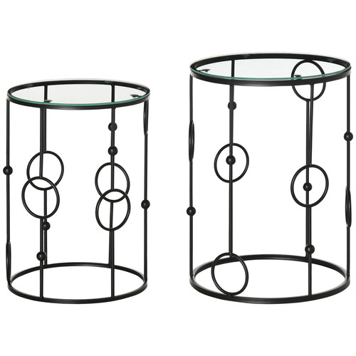 Homcom nesting round - round, coffee