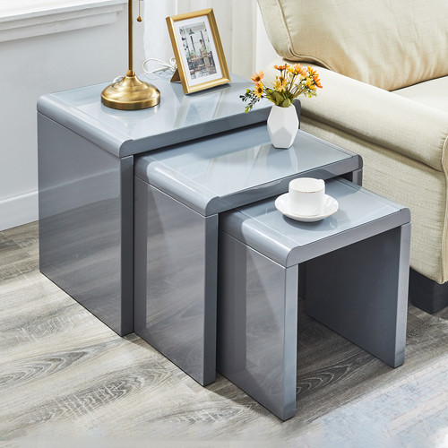High gloss nest - 3, coffee