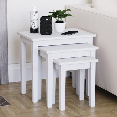 Wooden nest tables piece - wooden,