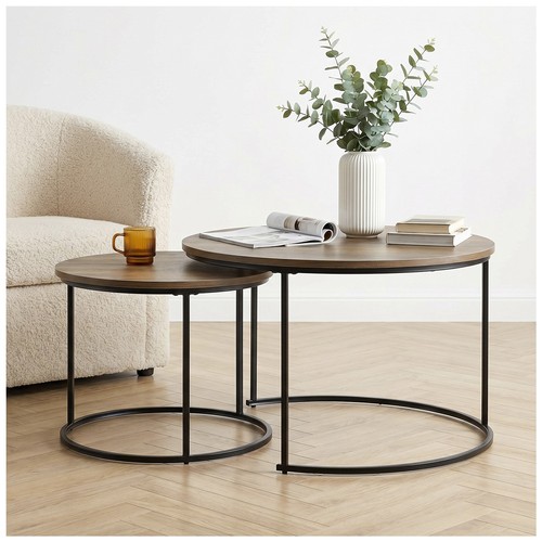 Round nesting table set - set, 2