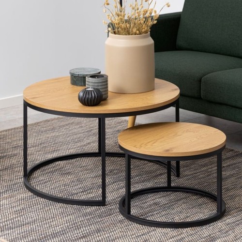 Round nesting coffee - coffee, table