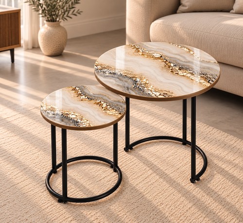 Luxury set round epoxy - set, of