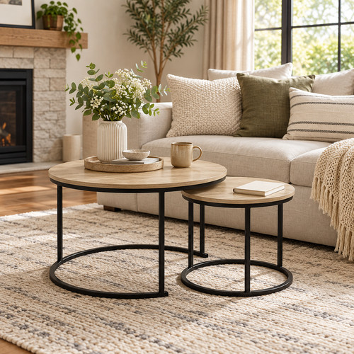 Nest tables set 2 light - of,