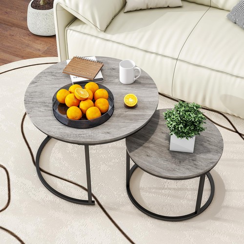 Round coffee table set - round,
