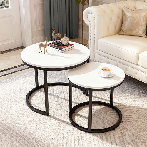 Round nesting coffee - nesting, tables
