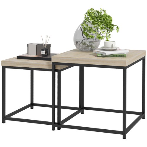 Homcom coffee table set 2 - table,