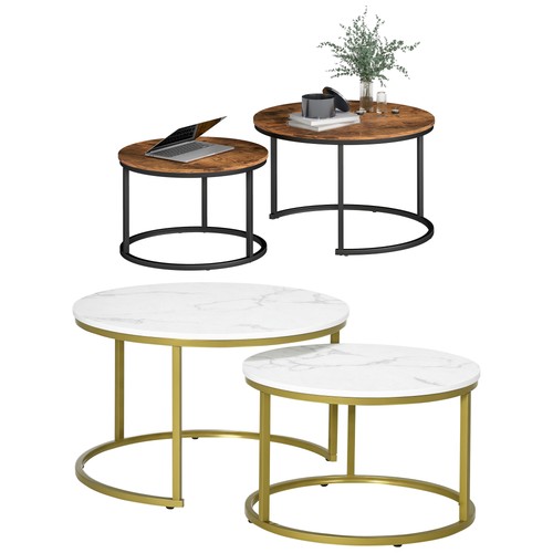 Homcom round nest tables - nest, of