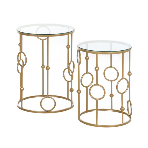 Homcom set gold nesting - of,