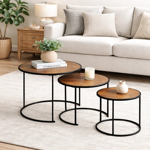 Set round table oak - of,