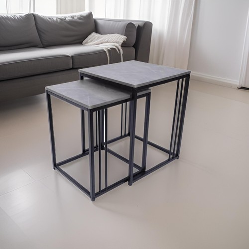 Set grey marble effect - set, of